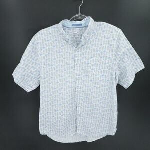Tommy Bahama Shirt Mens Large White‎ Purple Pineapple Print Short Sleeve Resort
